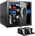 Grimtron Gun Safe for Multiple Pistols with Fingerprint Lock, 3-8 Digit PIN by Grimtron