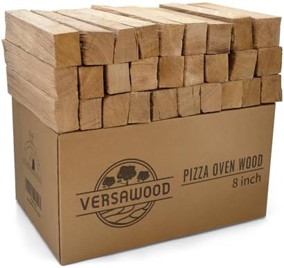 Kiln-Dried Oak Wood for Pizza Ovens, 8-Inch Barkless Logs, Ideal for Ooni, Gozney, Solo Stove, and Other Wood-Fired Pizza Ovens- Approx. 15lbs by versawood