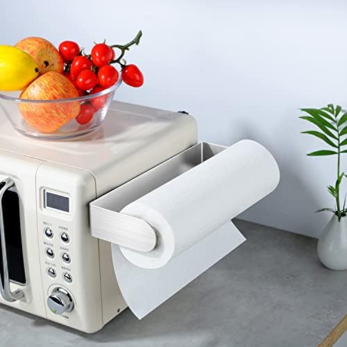 Magnetic Paper Towel Holder for Kitchen, Strong Magnetic Backing, Silver - Image 3
