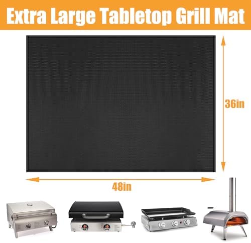 Heat Resistant Mats for Countertop fits Tabletop Grill, 48x36x0.04in, Black - Image 5