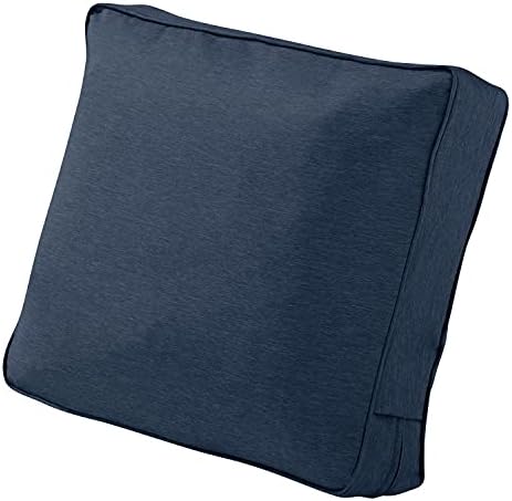 Classic Accessories Montlake FadeSafe Patio Lounge Chair/LoveSeat Back Cushion, 25 x 15 x 4 Inch, Heather Indigo, Patio Furniture Cushions by ClassicAccessories