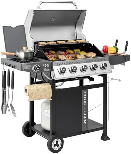Royal Gourmet GA5406TS 5-Burner Gas Grill with Side Burner and Sear Burner by RoyalGourmetCorp