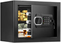1.3 Cubic Feet Small Fire Safe Box for Home, Fireproof Safety Lock Box with Digital Keypad, Spare Keys and Removable Shelf, Personal Security Home Safes for Money, Jewelry, ID Documents by SAFE