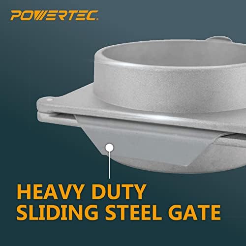 POWERTEC 70227-P4 6-Inch Aluminum Blast Gate for Dust Collector, Dust Collection Fittings, 4 PK - Image 3