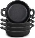 Ziliny 4 Pack Mini Cast Iron Skillets 5 x 5 x 1.3 Inch Pan Ramekin Set by Ziliny