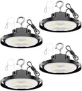160W UFO LED High Bay Light, 24,000LM LED Shop Lights for Garage Warehouse Workshop, 5000K Daylight IP65 Waterproof Commercial Ceiling Fixture, 700W HPS/MH Equiv, ETL Listed, 6ft Cord, 4-Pack by CuLiDing