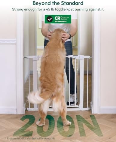 Babelio 26-40" Pressure Mounted Baby Gate for Stairs, PressGuard Dog Gate - Image 2