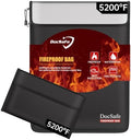 DocSafe Fireproof Document Bag (5200℉) with Fireproof Organizer Travel Case,Heat Insulated Fire＆Water Resistant 8 Layers Safe Money Bag Storage for Important Documents,Cash,Power Bank,Valuables,Black by DocSafe