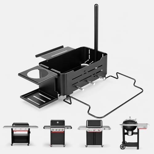 Utheer Grill Shelf Organizer Kit for Weber Works Rail, Grill Caddy by Utheer