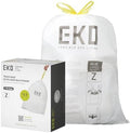EKO 12.5 Gallon / 40-60 Liter, 110 Count Drawstring Trash Bags, Extra-Strong Garbage Bags, Unscented, Leak-Resistant, Easy-Dispense Roll for Kitchen & Household Use, Code Z, White by Unknown