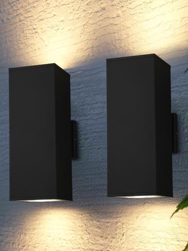 LEONLITE 2-Pack 22" Outdoor Rectangular Wall Light, Up and Down, E26 Base by LEONLITE