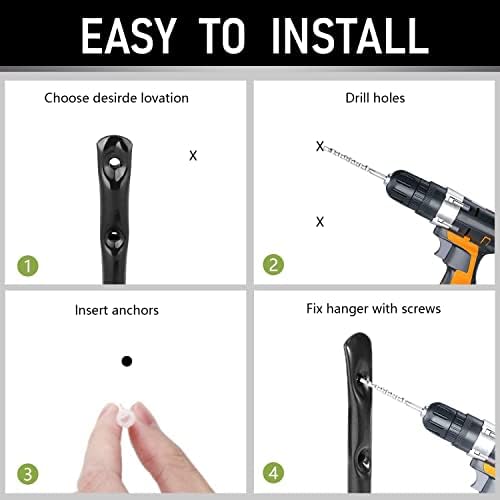 Garage Hooks, 6 Pack Heavy Duty Storage Hooks, 4.1Inch Garden Tool Utility Hooks, Fastening Hooks for Wall Mounting Load Capacity 45lbs - Image 6