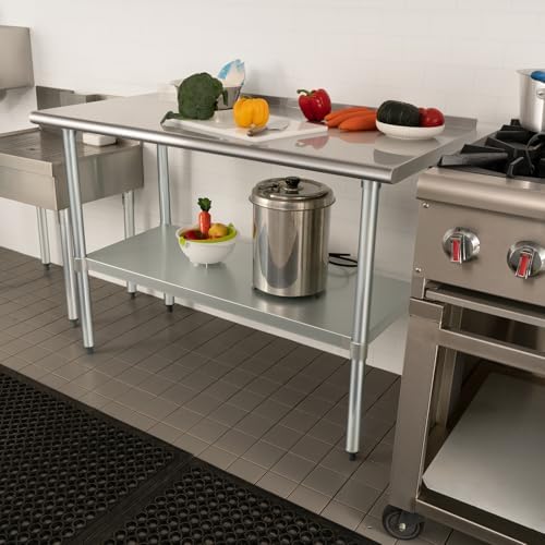 HARDURA Stainless Steel Prep & Work Table 30 x 60 Inches Backsplash - Image 7
