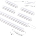 (6 Pack) 4FT LED Shop Lights, 2300LM 6500K Bright White, 20W Linkable Shop Lights, Plug in Shop Lights with ON/Off Switch for Garage Workshop Basement Cabinet, Fluorescent Light Fixtures Replacement by YULINKCOLighting