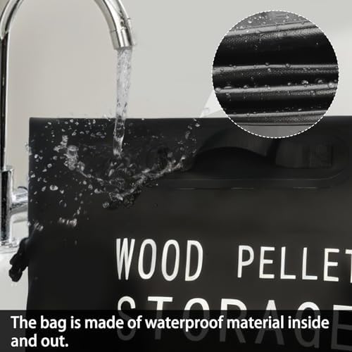 Wood Pellet Storage Containers Waterproof Charcoal Storage Bin-Airtight Smoker Pellet Storage Bin w/Label Pocket & Buckle Seal & Dual Handles Pellet Containers for Grill Outdoor(22LB) (1-Pcak) - Image 3