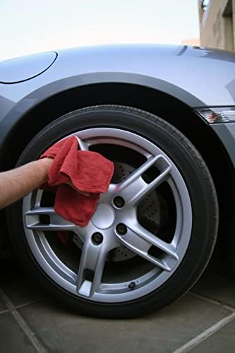 Avalon Towels Cotton Shop Rags – (Pack of 600) Size 12x14 Inches Cleaning Rags – Absorbent Shop Towels and Multipurpose Cleaning Towels for Automobiles, Industries, Garage and Homes (Red) - Image 4