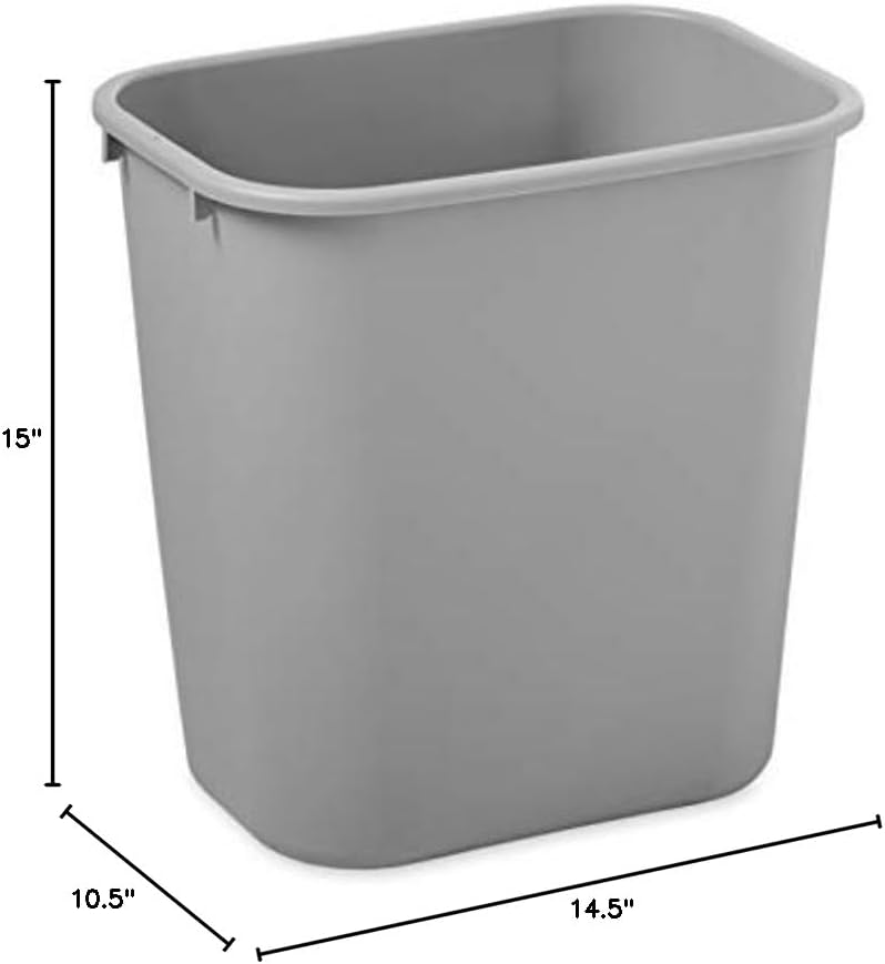 Rubbermaid Commercial Products Wastebasket, Gray, 7-Gal, Pack of 12 - Image 5