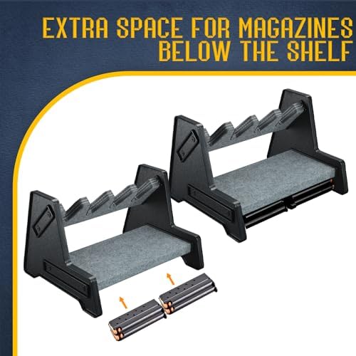 Mind and Action Pistol Rack, Handgun Holder for Safe, Cabinet Organizer, Gun Accessories, Gifts for Men - Image 2