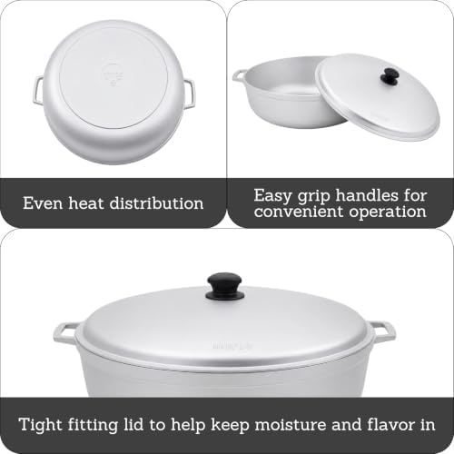IMUSA GAU-80508 Jumbo Traditional Natural Caldero for Cooking and Serving, 18 Quart, Silver - Image 2