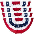 2 x 4 Ft American Bunting Flags Outdoor, US Flag Bunting for Outside, Patriotic Half Fan Bunting Flag with Brass Grommets for 4th of July Indoor Outdoor (Set of 4) by NUOLAN