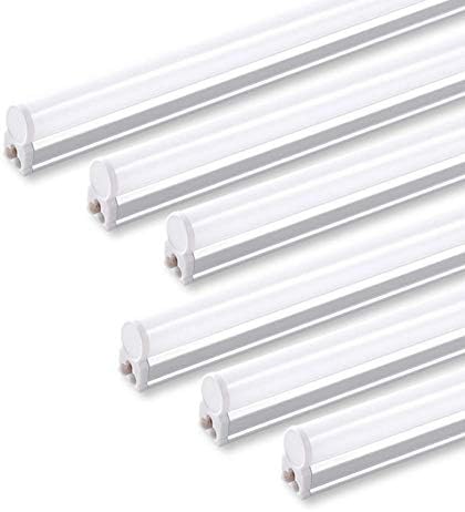 Barrina LED T5 Single Fixture, 4FT 2200lm 4000K Daylight Glow, 20W, 6 Packs by Barrina