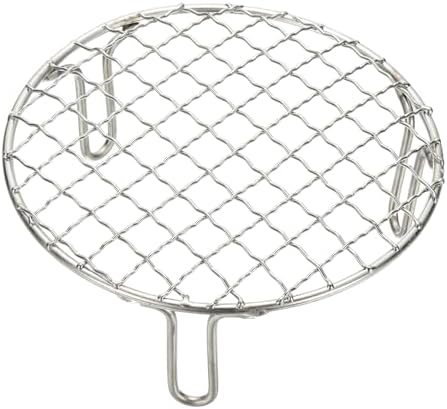 uxcell 6 Inch Round Cooking Rack, Stainless Steel Canning Racks with Legs, Barbecue Mesh Grill for Baking Cooling Steaming Cookware by uxcell