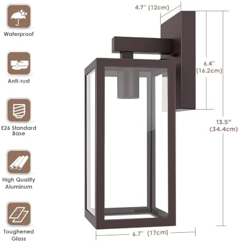 MAXvolador Outdoor Wall Light Fixtures, Exterior Waterproof Wall Lanterns - Image 2