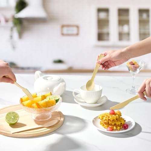 ECOLipak 300 Count Bamboo Cutlery Set, 100 Knives, Forks and Spoons each - Image 5