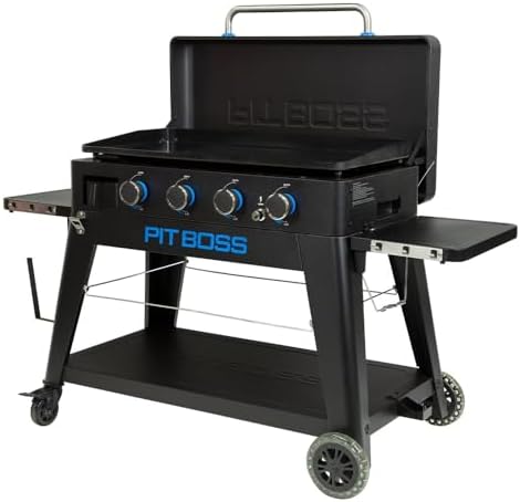 Pit Boss 4-Burner Propane Gas Non-Stick Ceramic Coated Rust-Resistant Portable Lift-Off and Stationary Griddle Grill with Hard Cover, 647-Sq. In. (35" L x 18" W) Cooking Space, 46,000 BTU, Black - Image 5