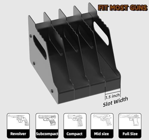 HEKAGURA Pistol Rack for Gun Safe, Can Hold up to 4-8 Pistols, with Foam Protection to Prevent Scratches on The Guns for Revolvers, Glock 17 19 23 Gun Safe Accessories - Image 4