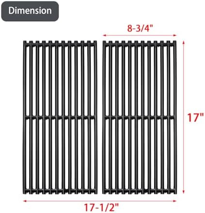 Grill Replacement Parts for Charbroil Grill Grates 463642316 463644220 G369-0030-W2 G469-0005-W1 G460-0500-W1 Cast Iron 17 Inch Cooking Grate char-broil 463675016 nexgrill Evolution 720-0864 720-0864m - Image 2