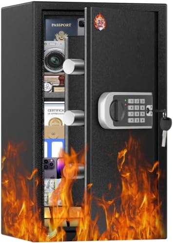 [2026 Upgraded] -35 Min Real Fireproof Safe-3.6 Cu Ft Large Safe for Home by FOWORE