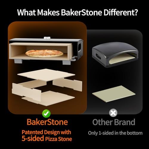 BakerStone Outdoor Pizza Oven, Propane Gas Pizza Oven for Grill 5-Sided Stone Baking Chamber, Portable Pizza Oven Box Kit with Wood Pizza Peel, Turning Peel, Dust Cover, Original Series - Image 2