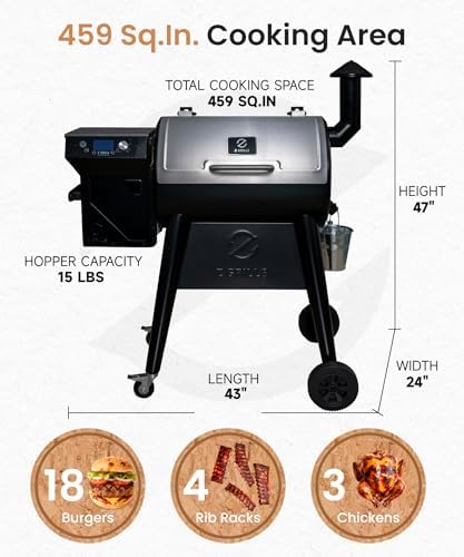 Z GRILLS 8-in-1 Pellet Smoker Grill with PID 3.0, 459 Sq.In Cooking Area - Image 5