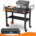 Grill Cart for Blackstone Griddle, Sturdy Grill Table, Blackstone Stand for 22 inch with Caddy, Blackstones Griddle Table with Wheels, Griddles Table Ninja Grill Stand for Tailgating, Camping by AOKEMAi