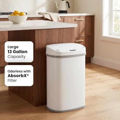 SensorCan 13 Gallon Sensor Trash Can with Lid | Odor Filter | AC Adapter - Image 2