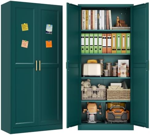 71" Metal Pantry Cabinet,Storage Cabinet with Doors and Shelves by SteelLifeNeatlyOrganized