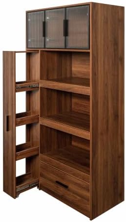 Kitchen Pantry Storage Cabinet Freestanding Tall Buffet Cupboard - Image 7