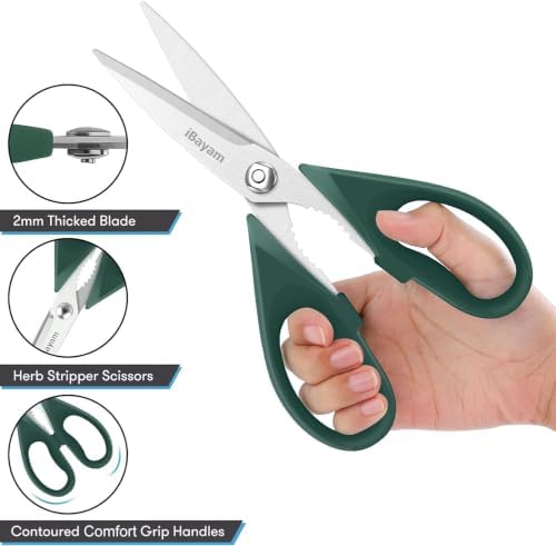 iBayam 2-Pack 8.7" Kitchen Shears, Heavy Duty, Cut Meat, Poultry, Herbs - Image 4
