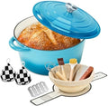 Enameled Cast Iron Dutch Oven pot 6.5 QT with Lid for Bread Baking by Blingco