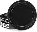 50 Count Dessert Plates 7 Inches Black Paper Plates Disposable Tableware by QZYL