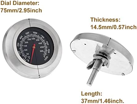 3" Face 1000F Charcoal BBQ Thermometer,1PC Barbecue Temperature Gauge - Image 4