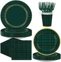 250Pcs Green Blue Tartan Plaids Party Decoration for Baby Shower Serves 50 by Greencian