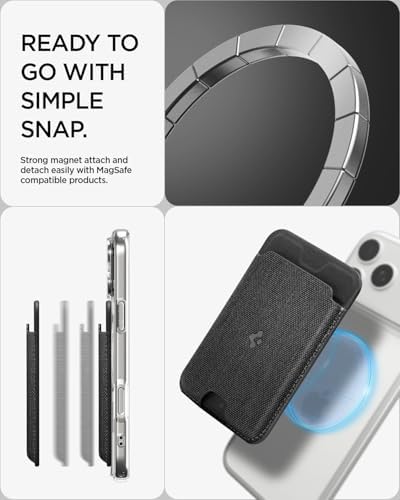 Spigen for MagSafe Wallet, Holds 5 Cards, Strong Magnet, Urban Fit MagFit - Image 6
