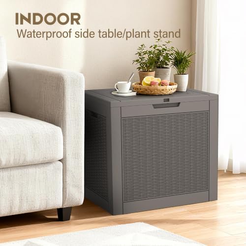 Outdoor Storage Waterproof Deck Box for Patio (36 Gallon, Grey) - Image 6