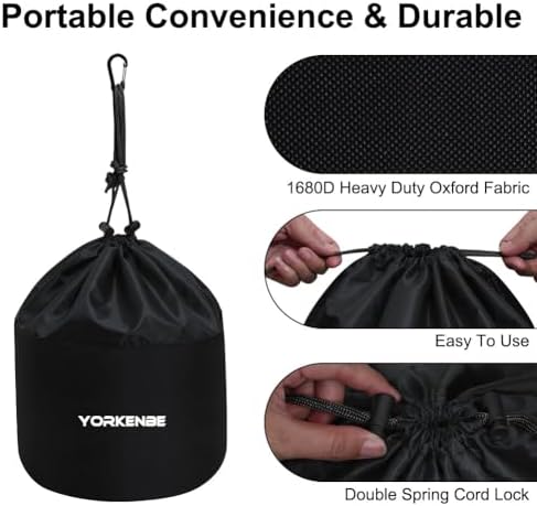 Camping Cookware Mess Kit Bag, High Capacity Camping Tableware Storage Bag, Drawstring Heavy Duty Water Resistant Cookware Organizer for BBQ Outdoor Cooking Essentials (2) - Image 4