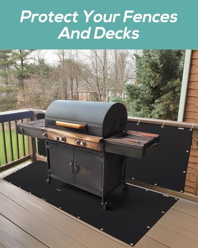 Heat Shield Behind Grill 3'x6' Heat Shield Mat for Deck Fence, Railing, Grill and Refrigerator, Heavy Duty Fireproof Cover and Screen Protect Deck Railing from Grill - Image 3