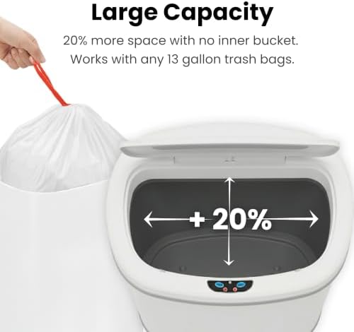 SensorCan 13 Gallon Sensor Trash Can with Lid | Odor Filter | AC Adapter - Image 6
