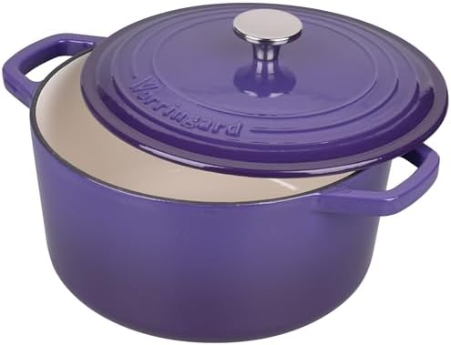 VORRINGARD Enameled Cast Iron Dutch Oven Pot with Lid, for Bread Baking, Round Bread Oven- include Sourdough Bread Baking Supplies Set, 6QT, Purple - Image 4