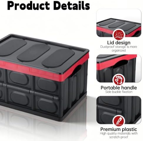 Storage Bin Compatible with Blackstone, Collapsible Storage Bins with Lid - Image 2